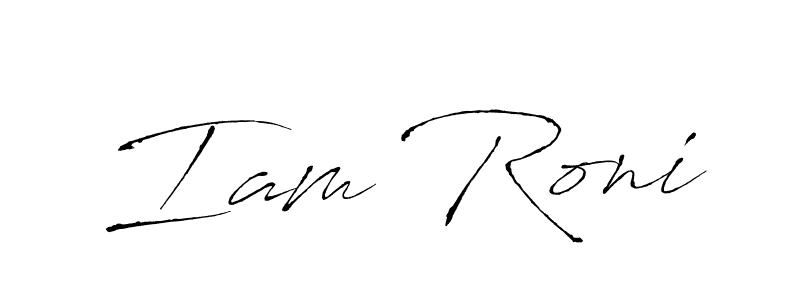 Design your own signature with our free online signature maker. With this signature software, you can create a handwritten (Antro_Vectra) signature for name Iam Roni. Iam Roni signature style 6 images and pictures png