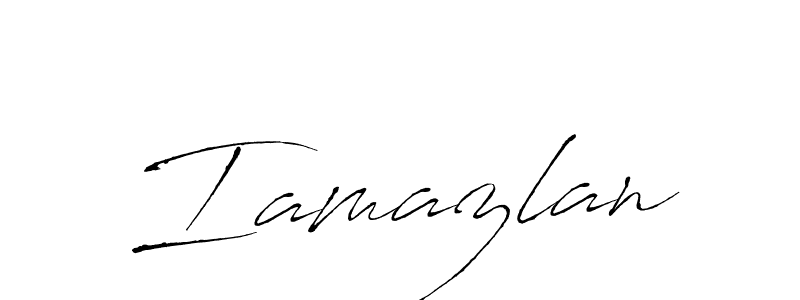 How to make Iamazlan name signature. Use Antro_Vectra style for creating short signs online. This is the latest handwritten sign. Iamazlan signature style 6 images and pictures png