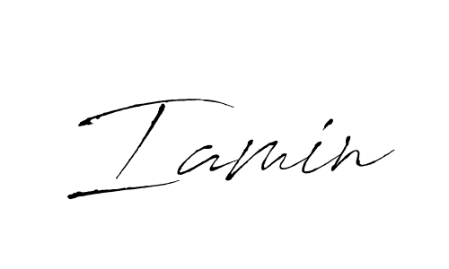 Design your own signature with our free online signature maker. With this signature software, you can create a handwritten (Antro_Vectra) signature for name Iamin. Iamin signature style 6 images and pictures png