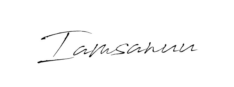 The best way (Antro_Vectra) to make a short signature is to pick only two or three words in your name. The name Iamsanuu include a total of six letters. For converting this name. Iamsanuu signature style 6 images and pictures png