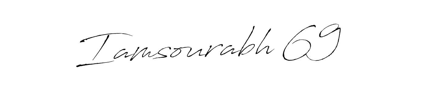 Also we have Iamsourabh 69  name is the best signature style. Create professional handwritten signature collection using Antro_Vectra autograph style. Iamsourabh 69  signature style 6 images and pictures png