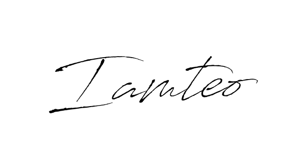 Create a beautiful signature design for name Iamteo. With this signature (Antro_Vectra) fonts, you can make a handwritten signature for free. Iamteo signature style 6 images and pictures png