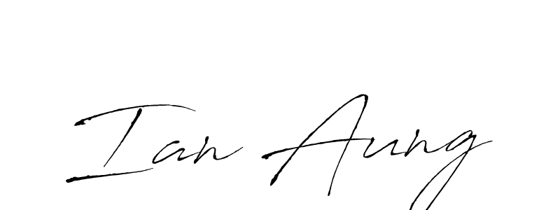 How to make Ian Aung signature? Antro_Vectra is a professional autograph style. Create handwritten signature for Ian Aung name. Ian Aung signature style 6 images and pictures png