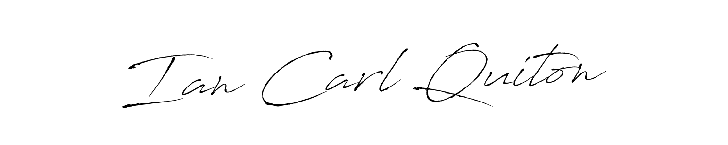 Make a beautiful signature design for name Ian Carl Quiton. With this signature (Antro_Vectra) style, you can create a handwritten signature for free. Ian Carl Quiton signature style 6 images and pictures png