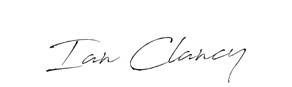 Use a signature maker to create a handwritten signature online. With this signature software, you can design (Antro_Vectra) your own signature for name Ian Clancy. Ian Clancy signature style 6 images and pictures png