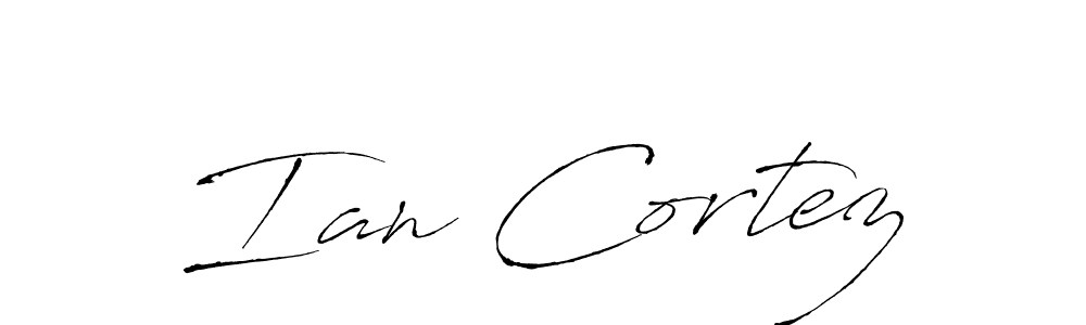 Make a beautiful signature design for name Ian Cortez. With this signature (Antro_Vectra) style, you can create a handwritten signature for free. Ian Cortez signature style 6 images and pictures png