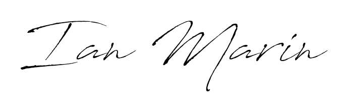Transform the name Ian Marin into a signature masterpiece using Antro_Vectra font. Ideal for photographers, artists, and creators looking for watermarks. Ian Marin signature style 6 images and pictures png