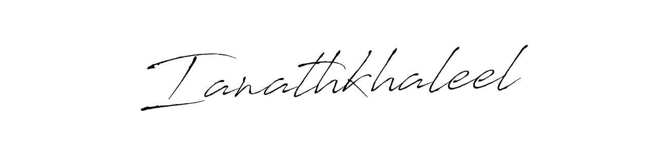 How to make Ianathkhaleel name signature. Use Antro_Vectra style for creating short signs online. This is the latest handwritten sign. Ianathkhaleel signature style 6 images and pictures png