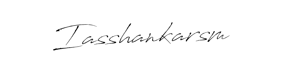 The best way (Antro_Vectra) to make a short signature is to pick only two or three words in your name. The name Iasshankarsm include a total of six letters. For converting this name. Iasshankarsm signature style 6 images and pictures png