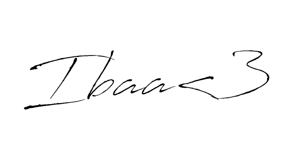 Ibaa<3 stylish signature style. Best Handwritten Sign (Antro_Vectra) for my name. Handwritten Signature Collection Ideas for my name Ibaa<3. Ibaa<3 signature style 6 images and pictures png