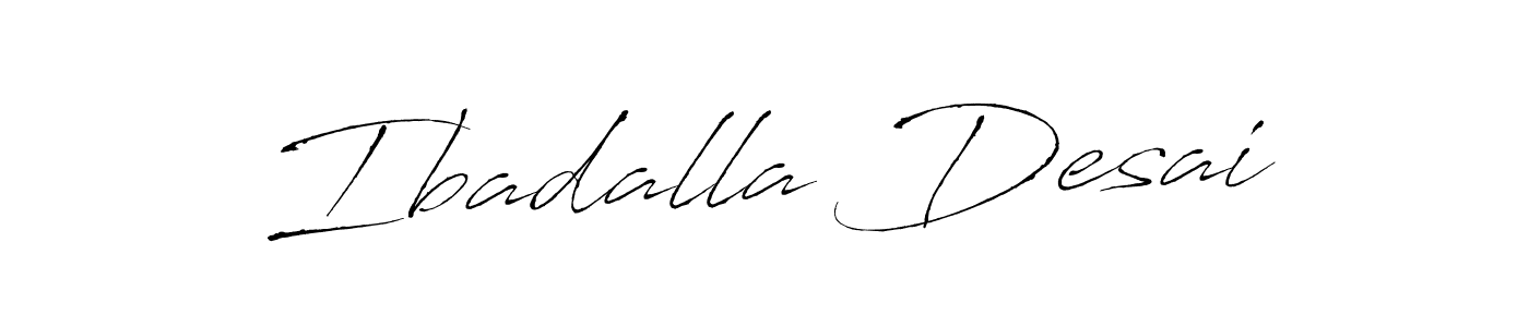 How to make Ibadalla Desai name signature. Use Antro_Vectra style for creating short signs online. This is the latest handwritten sign. Ibadalla Desai signature style 6 images and pictures png