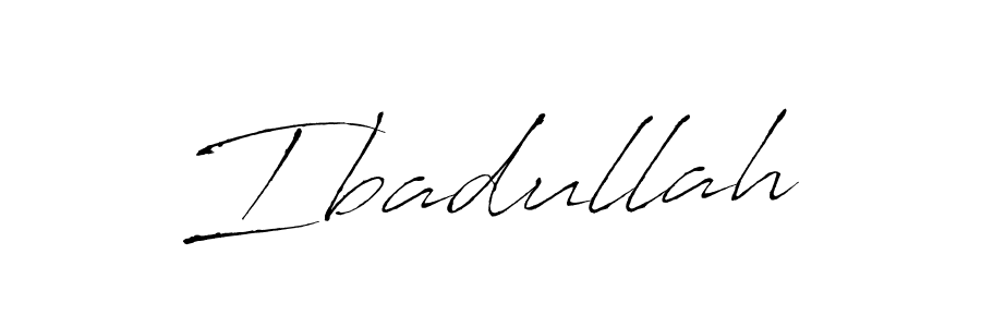 Design your own signature with our free online signature maker. With this signature software, you can create a handwritten (Antro_Vectra) signature for name Ibadullah. Ibadullah signature style 6 images and pictures png