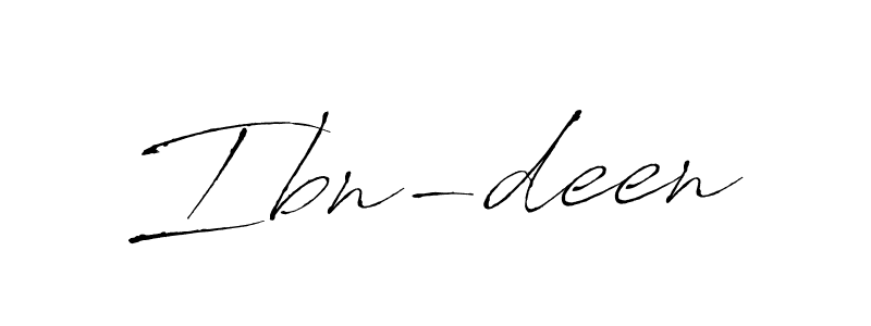 Make a beautiful signature design for name Ibn-deen. With this signature (Antro_Vectra) style, you can create a handwritten signature for free. Ibn-deen signature style 6 images and pictures png