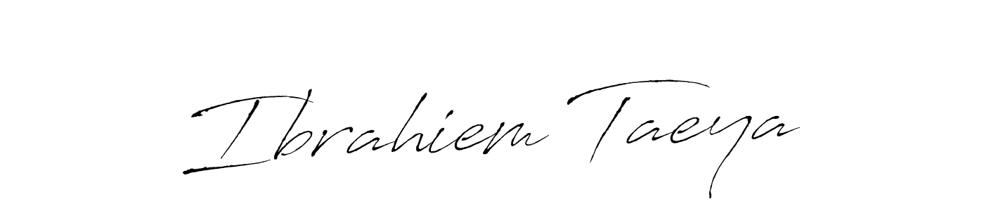 Ibrahiem Taeya stylish signature style. Best Handwritten Sign (Antro_Vectra) for my name. Handwritten Signature Collection Ideas for my name Ibrahiem Taeya. Ibrahiem Taeya signature style 6 images and pictures png