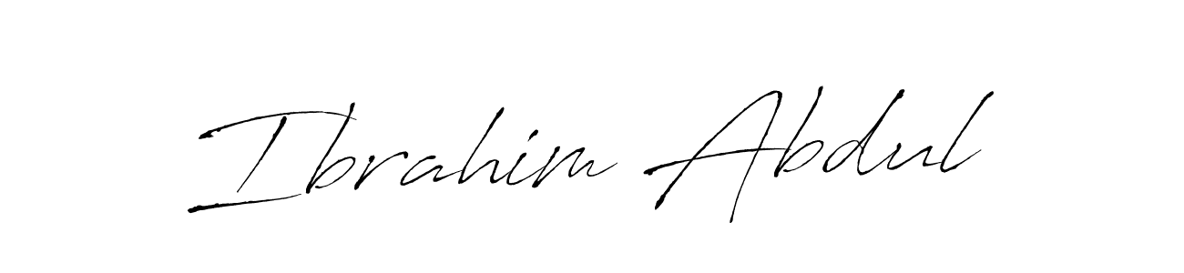 Create a beautiful signature design for name Ibrahim Abdul. With this signature (Antro_Vectra) fonts, you can make a handwritten signature for free. Ibrahim Abdul signature style 6 images and pictures png