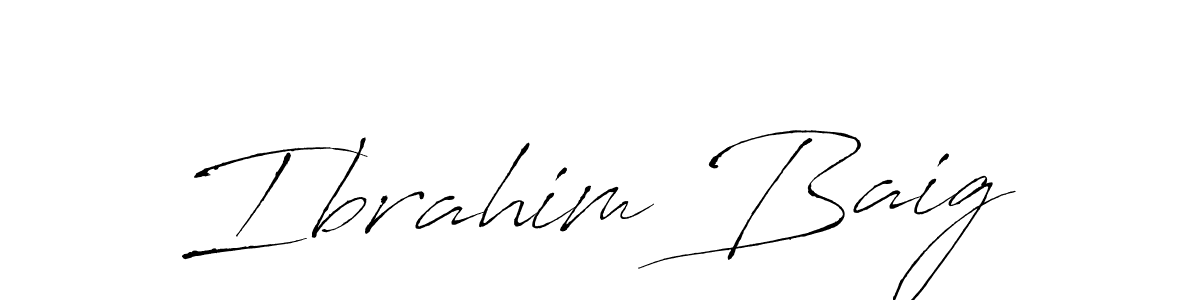 Use a signature maker to create a handwritten signature online. With this signature software, you can design (Antro_Vectra) your own signature for name Ibrahim Baig. Ibrahim Baig signature style 6 images and pictures png