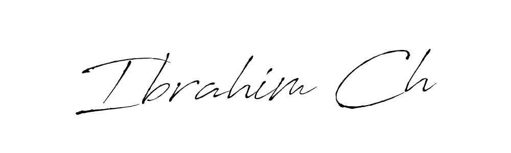 You should practise on your own different ways (Antro_Vectra) to write your name (Ibrahim Ch) in signature. don't let someone else do it for you. Ibrahim Ch signature style 6 images and pictures png