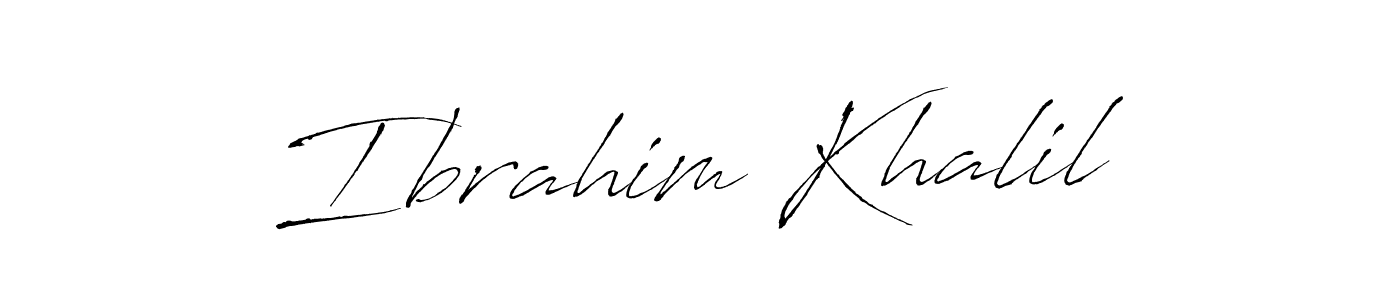 Create a beautiful signature design for name Ibrahim Khalil. With this signature (Antro_Vectra) fonts, you can make a handwritten signature for free. Ibrahim Khalil signature style 6 images and pictures png