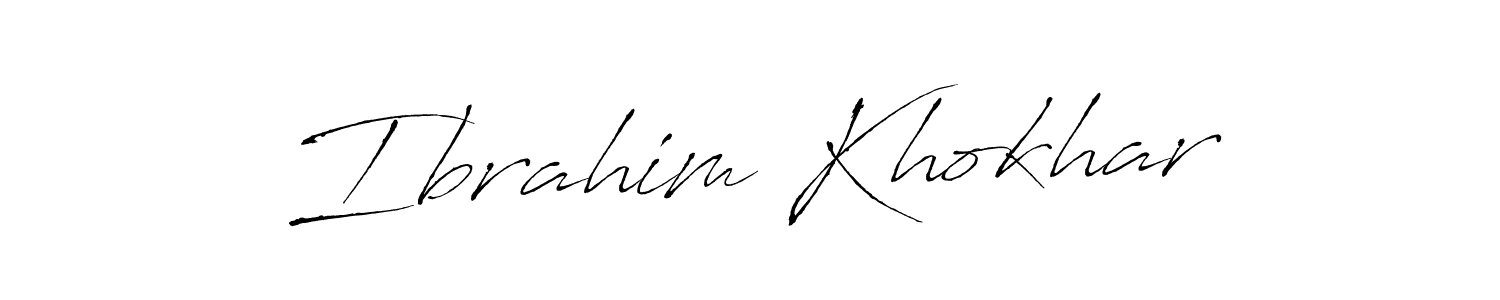 if you are searching for the best signature style for your name Ibrahim Khokhar. so please give up your signature search. here we have designed multiple signature styles  using Antro_Vectra. Ibrahim Khokhar signature style 6 images and pictures png