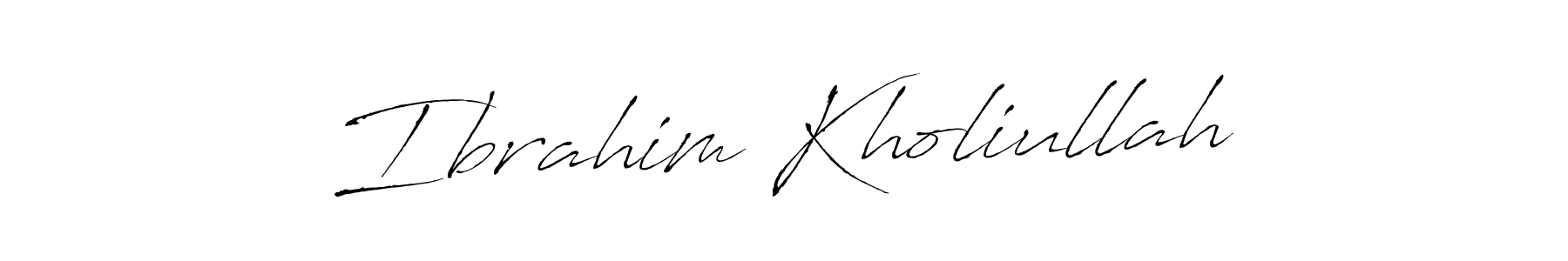 Antro_Vectra is a professional signature style that is perfect for those who want to add a touch of class to their signature. It is also a great choice for those who want to make their signature more unique. Get Ibrahim Kholiullah name to fancy signature for free. Ibrahim Kholiullah signature style 6 images and pictures png