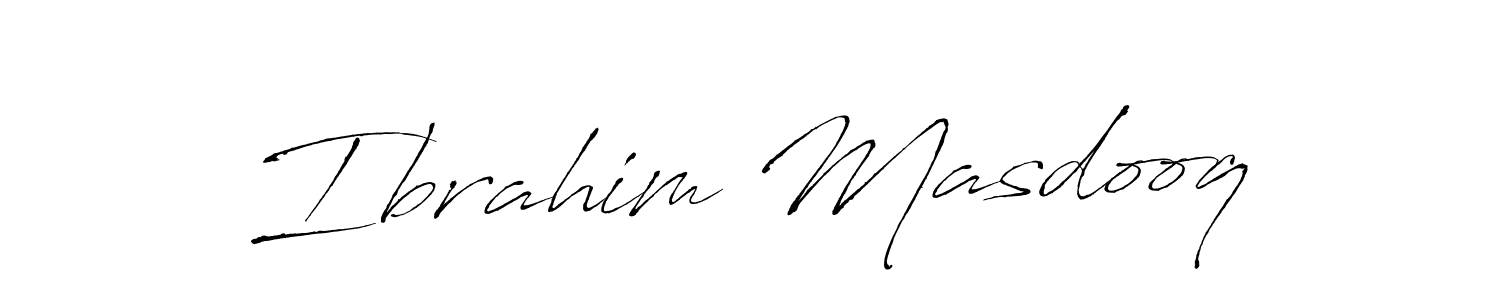 Make a beautiful signature design for name Ibrahim Masdooq. With this signature (Antro_Vectra) style, you can create a handwritten signature for free. Ibrahim Masdooq signature style 6 images and pictures png