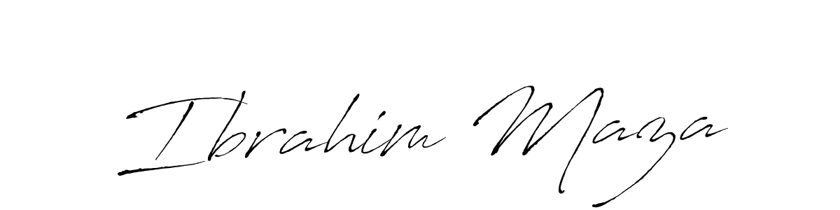 How to make Ibrahim Maza name signature. Use Antro_Vectra style for creating short signs online. This is the latest handwritten sign. Ibrahim Maza signature style 6 images and pictures png