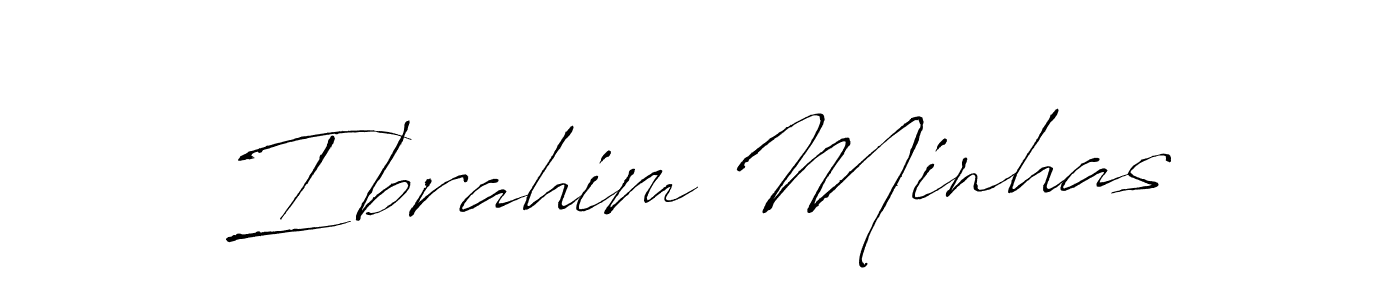 Use a signature maker to create a handwritten signature online. With this signature software, you can design (Antro_Vectra) your own signature for name Ibrahim Minhas. Ibrahim Minhas signature style 6 images and pictures png