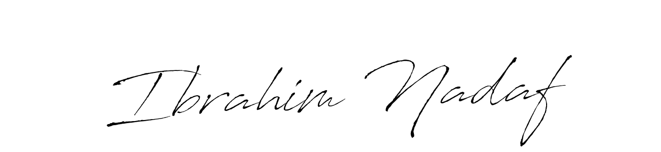 Create a beautiful signature design for name Ibrahim Nadaf. With this signature (Antro_Vectra) fonts, you can make a handwritten signature for free. Ibrahim Nadaf signature style 6 images and pictures png