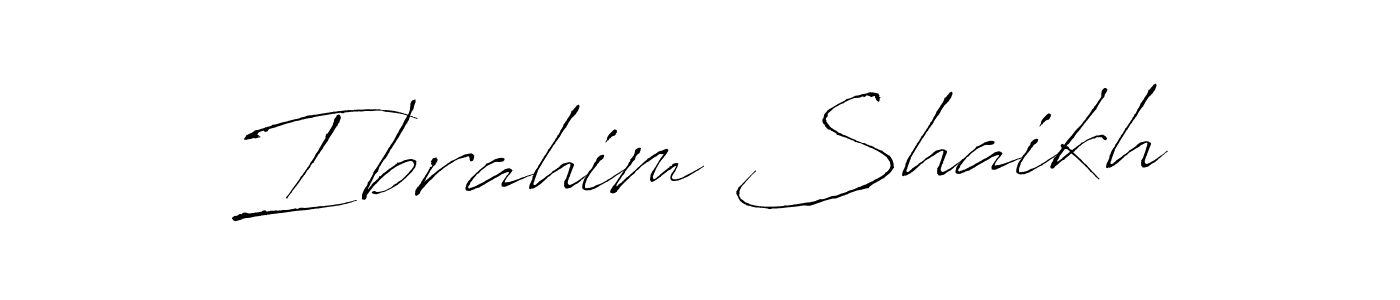 Create a beautiful signature design for name Ibrahim Shaikh. With this signature (Antro_Vectra) fonts, you can make a handwritten signature for free. Ibrahim Shaikh signature style 6 images and pictures png