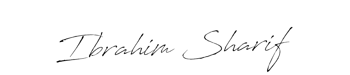 How to make Ibrahim Sharif name signature. Use Antro_Vectra style for creating short signs online. This is the latest handwritten sign. Ibrahim Sharif signature style 6 images and pictures png