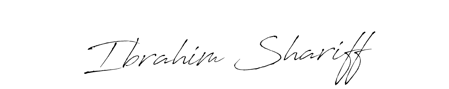 How to make Ibrahim Shariff name signature. Use Antro_Vectra style for creating short signs online. This is the latest handwritten sign. Ibrahim Shariff signature style 6 images and pictures png