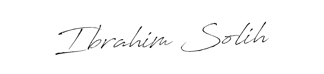 Make a beautiful signature design for name Ibrahim Solih. With this signature (Antro_Vectra) style, you can create a handwritten signature for free. Ibrahim Solih signature style 6 images and pictures png