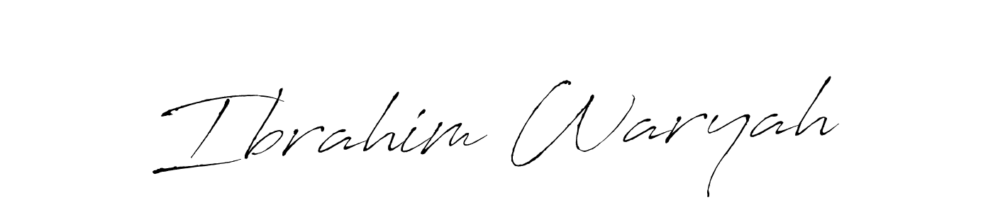 How to make Ibrahim Waryah signature? Antro_Vectra is a professional autograph style. Create handwritten signature for Ibrahim Waryah name. Ibrahim Waryah signature style 6 images and pictures png