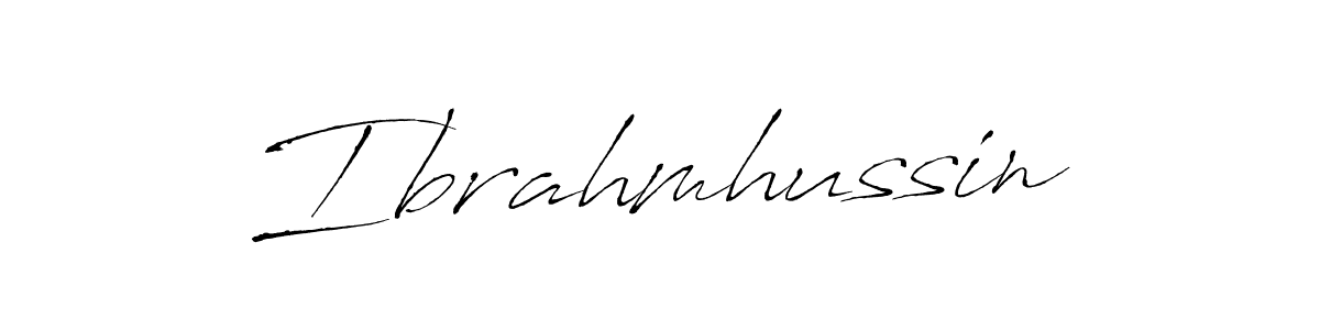 Use a signature maker to create a handwritten signature online. With this signature software, you can design (Antro_Vectra) your own signature for name Ibrahmhussin. Ibrahmhussin signature style 6 images and pictures png