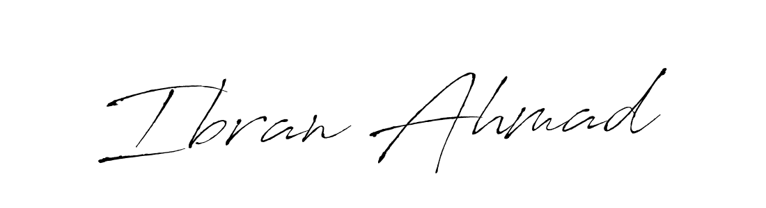 Make a beautiful signature design for name Ibran Ahmad. With this signature (Antro_Vectra) style, you can create a handwritten signature for free. Ibran Ahmad signature style 6 images and pictures png