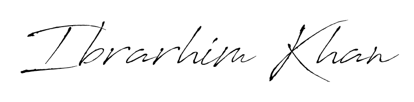 Try this chic Ibrarhim Khan handwritten sign style. Using Antro_Vectra font elements, it gives your name a sleek, memorable identity. Ibrarhim Khan signature style 6 images and pictures png