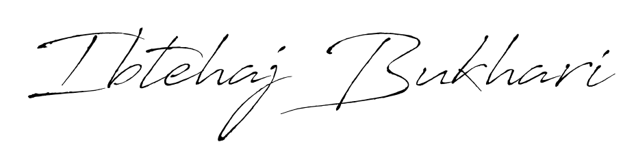 A dynamic signature style for Ibtehaj Bukhari using Antro_Vectra script. Designed to look authentic, handwritten, and professional. Ibtehaj Bukhari signature style 6 images and pictures png
