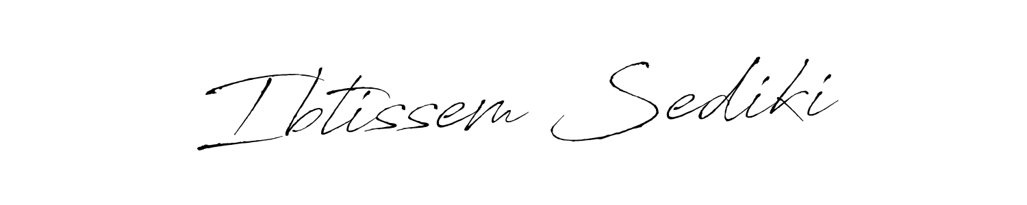 How to make Ibtissem Sediki name signature. Use Antro_Vectra style for creating short signs online. This is the latest handwritten sign. Ibtissem Sediki signature style 6 images and pictures png