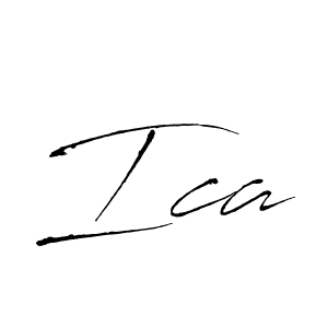 The best way (Antro_Vectra) to make a short signature is to pick only two or three words in your name. The name Ica include a total of six letters. For converting this name. Ica signature style 6 images and pictures png