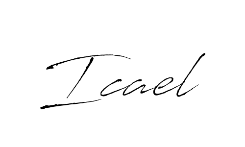 How to make Icael name signature. Use Antro_Vectra style for creating short signs online. This is the latest handwritten sign. Icael signature style 6 images and pictures png