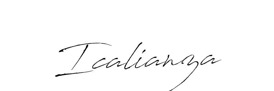 Icalianza stylish signature style. Best Handwritten Sign (Antro_Vectra) for my name. Handwritten Signature Collection Ideas for my name Icalianza. Icalianza signature style 6 images and pictures png