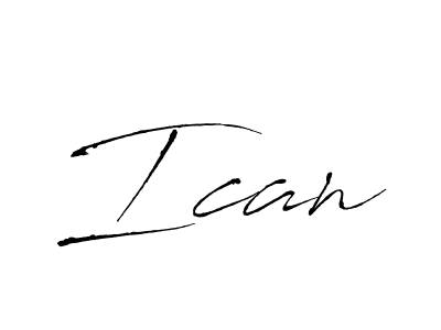 Create a beautiful signature design for name Ican. With this signature (Antro_Vectra) fonts, you can make a handwritten signature for free. Ican signature style 6 images and pictures png