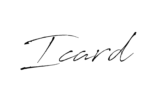 You should practise on your own different ways (Antro_Vectra) to write your name (Icard) in signature. don't let someone else do it for you. Icard signature style 6 images and pictures png