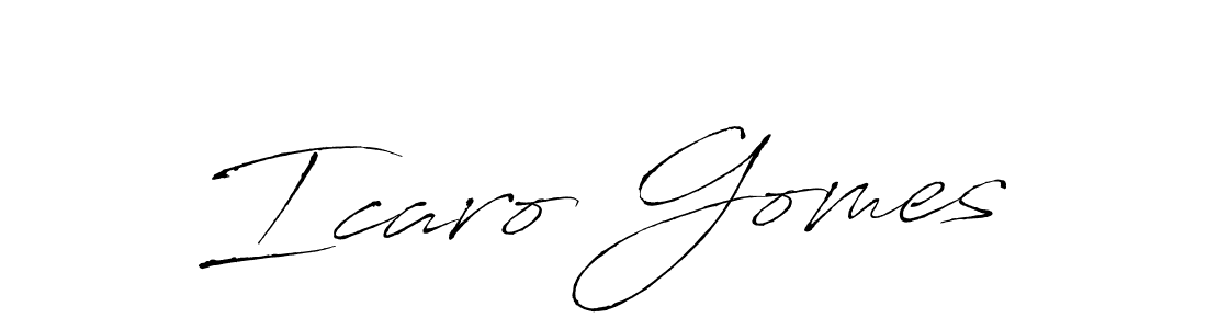 Antro_Vectra is a professional signature style that is perfect for those who want to add a touch of class to their signature. It is also a great choice for those who want to make their signature more unique. Get Icaro Gomes name to fancy signature for free. Icaro Gomes signature style 6 images and pictures png