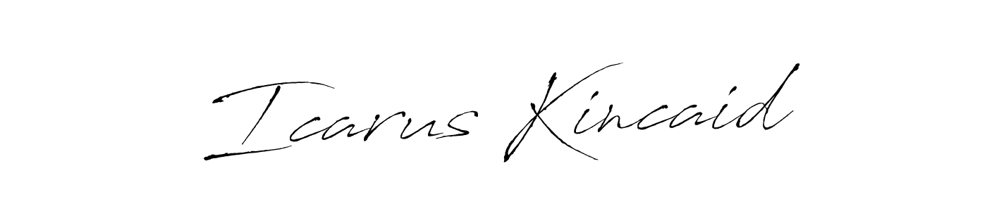 It looks lik you need a new signature style for name Icarus Kincaid. Design unique handwritten (Antro_Vectra) signature with our free signature maker in just a few clicks. Icarus Kincaid signature style 6 images and pictures png