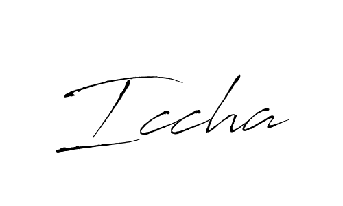 Create a beautiful signature design for name Iccha. With this signature (Antro_Vectra) fonts, you can make a handwritten signature for free. Iccha signature style 6 images and pictures png