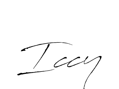 Make a beautiful signature design for name Iccy. With this signature (Antro_Vectra) style, you can create a handwritten signature for free. Iccy signature style 6 images and pictures png