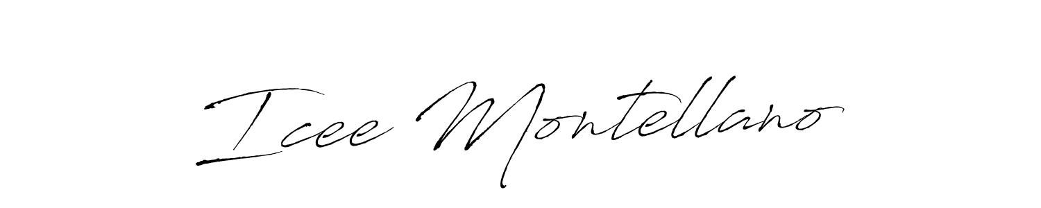 if you are searching for the best signature style for your name Icee Montellano. so please give up your signature search. here we have designed multiple signature styles  using Antro_Vectra. Icee Montellano signature style 6 images and pictures png