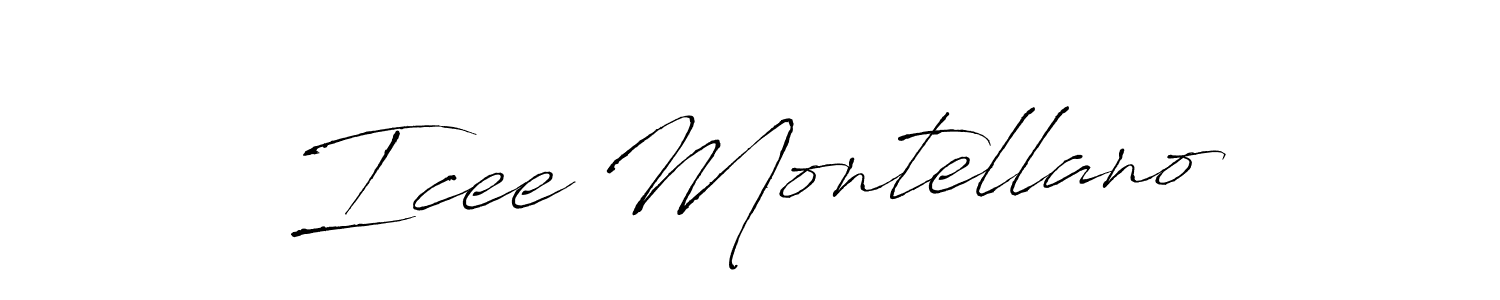 It looks lik you need a new signature style for name Icee Montellano. Design unique handwritten (Antro_Vectra) signature with our free signature maker in just a few clicks. Icee Montellano signature style 6 images and pictures png
