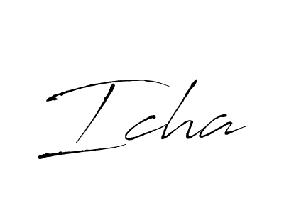 How to make Icha name signature. Use Antro_Vectra style for creating short signs online. This is the latest handwritten sign. Icha signature style 6 images and pictures png